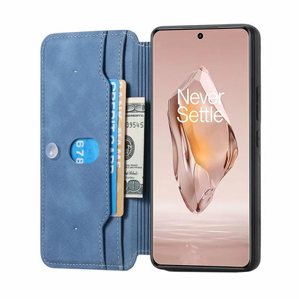 CASENEO For OnePlus Ace 3 5G / 12R 5G Case Cross Texture Leather Detachable Magnetic Phone Cover