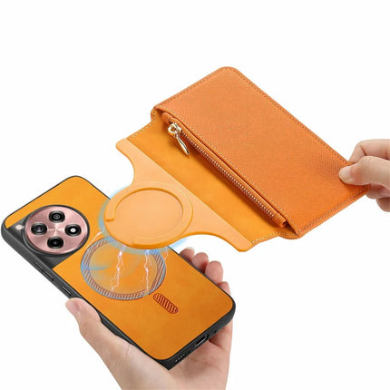 CASENEO For OnePlus Ace 3 5G / 12R 5G Case Cross Texture Leather Detachable Magnetic Phone Cover