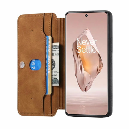 CASENEO For OnePlus Ace 3 5G / 12R 5G Case Cross Texture Leather Detachable Magnetic Phone Cover