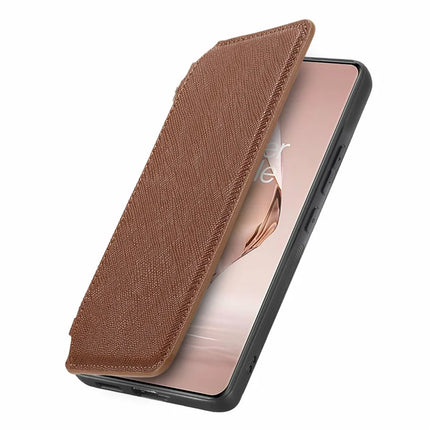 CASENEO For OnePlus Ace 3 5G / 12R 5G Case Cross Texture Leather Detachable Magnetic Phone Cover