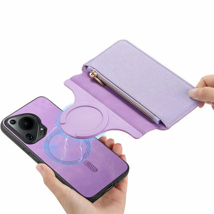 CASENEO For Huawei Pura 70 Ultra Case Cross Texture Leather Detachable Magnetic Phone Cover