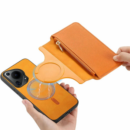 CASENEO For Huawei Pura 70 Ultra Case Cross Texture Leather Detachable Magnetic Phone Cover
