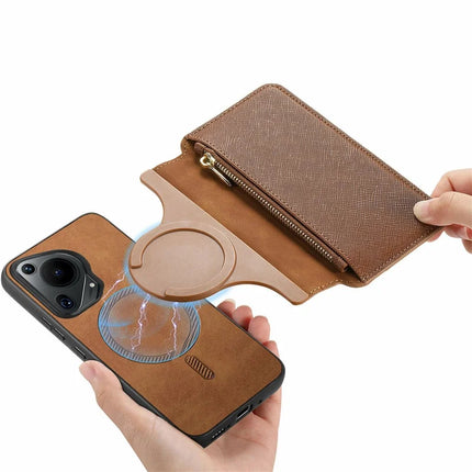 CASENEO For Huawei Pura 70 Ultra Case Cross Texture Leather Detachable Magnetic Phone Cover