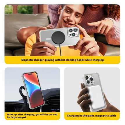 For iPhone 16 Pro Max Case Compatble with MagSafe Skin-Touch TPU+PC Phone Cover