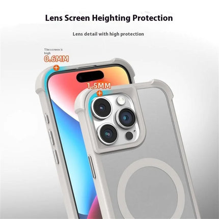 For iPhone 16 Pro Max Case Compatble with MagSafe Skin-Touch TPU+PC Phone Cover