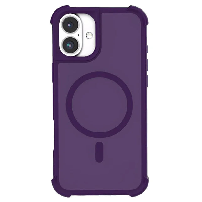 For iPhone 16 Plus Case Compatble with MagSafe Skin-Touch TPU+PC Phone Cover - Purple