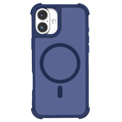 For iPhone 16 Plus Case Compatble with MagSafe Skin-Touch TPU+PC Phone Cover - Blue