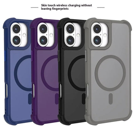 For iPhone 16 Plus Case Compatble with MagSafe Skin-Touch TPU+PC Phone Cover