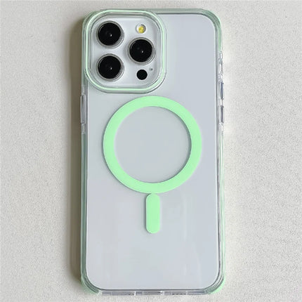 For iPhone 16 Pro Max Case Compatible with MagSafe PC+TPU Clear Anti-Drop Phone Cover