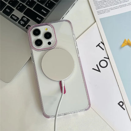 For iPhone 16 Pro Max Case Compatible with MagSafe PC+TPU Clear Anti-Drop Phone Cover