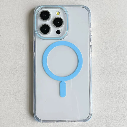 For iPhone 16 Pro Max Case Compatible with MagSafe PC+TPU Clear Anti-Drop Phone Cover