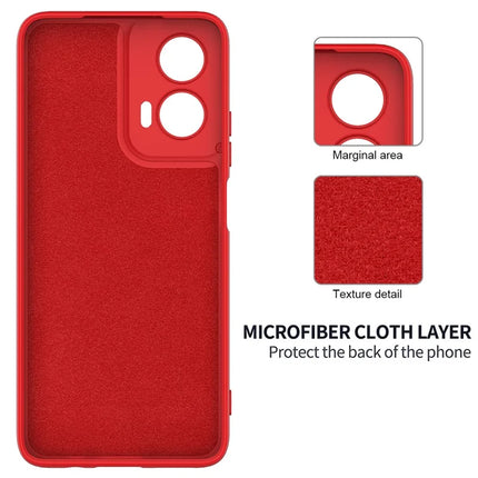 For Motorola Moto G35 5G Case Liquid Silicone Anti-Scratch Phone Cover with Hand Strap