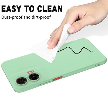 For Motorola Moto G35 5G Case Liquid Silicone Anti-Scratch Phone Cover with Hand Strap