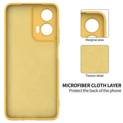 For Motorola Moto G35 5G Case Liquid Silicone Anti-Scratch Phone Cover with Hand Strap