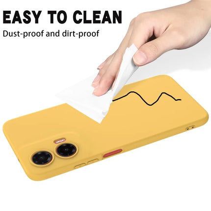 For Motorola Moto G35 5G Case Liquid Silicone Anti-Scratch Phone Cover with Hand Strap