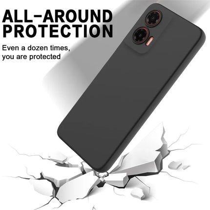 For Motorola Moto G35 5G Case Liquid Silicone Anti-Scratch Phone Cover with Hand Strap