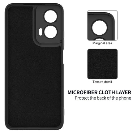 For Motorola Moto G35 5G Case Liquid Silicone Anti-Scratch Phone Cover with Hand Strap