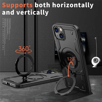 For iPhone 14 / 13 Case Compatible with MagSafe Military Protection PC+TPU Kickstand Phone Cover