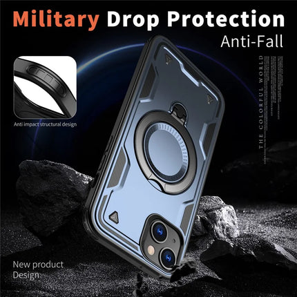 For iPhone 14 / 13 Case Compatible with MagSafe Military Protection PC+TPU Kickstand Phone Cover