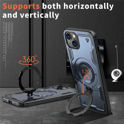 For iPhone 14 / 13 Case Compatible with MagSafe Military Protection PC+TPU Kickstand Phone Cover