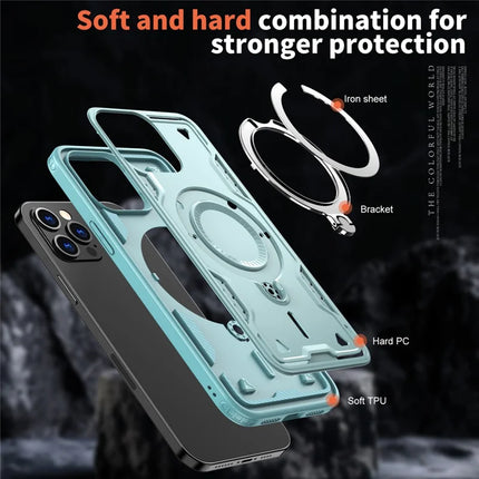 For iPhone 13 Pro Max / 12 Pro Max Case Compatible with MagSafe Military Protection PC+TPU Kickstand Phone Cover