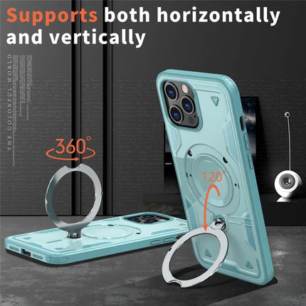 For iPhone 13 Pro Max / 12 Pro Max Case Compatible with MagSafe Military Protection PC+TPU Kickstand Phone Cover
