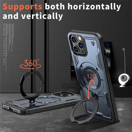 For iPhone 13 Pro Max / 12 Pro Max Case Compatible with MagSafe Military Protection PC+TPU Kickstand Phone Cover
