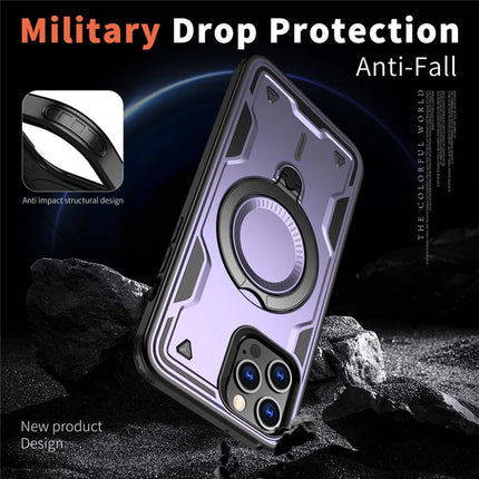 For iPhone 13 Pro Max / 12 Pro Max Case Compatible with MagSafe Military Protection PC+TPU Kickstand Phone Cover