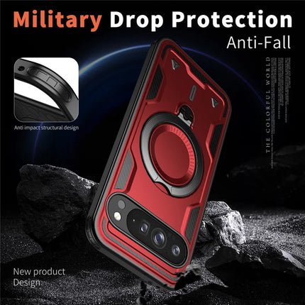 For Google Pixel 9 Pro XL Case Compatible with MagSafe Military Protection PC+TPU Kickstand Phone Cover
