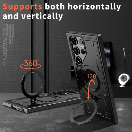 For Samsung Galaxy S23 Ultra / S22 Ultra 5G Case Compatible with MagSafe Military Protection PC+TPU Kickstand Phone Cover