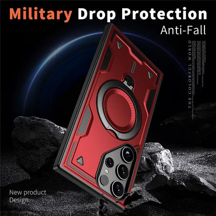For Samsung Galaxy S23 Ultra / S22 Ultra 5G Case Compatible with MagSafe Military Protection PC+TPU Kickstand Phone Cover