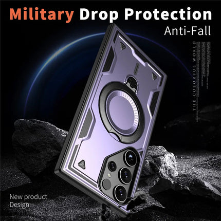 For Samsung Galaxy S23 Ultra / S22 Ultra 5G Case Compatible with MagSafe Military Protection PC+TPU Kickstand Phone Cover