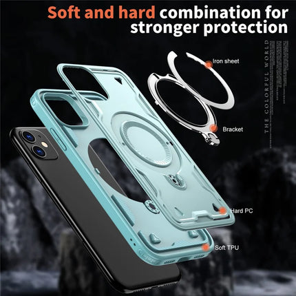 For iPhone 11 / XR Case Compatible with MagSafe Military Protection PC+TPU Kickstand Phone Cover