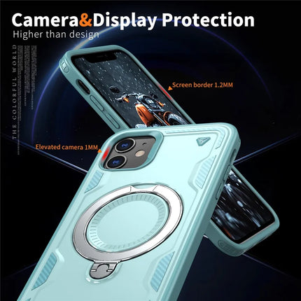 For iPhone 11 / XR Case Compatible with MagSafe Military Protection PC+TPU Kickstand Phone Cover