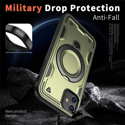For iPhone 11 / XR Case Compatible with MagSafe Military Protection PC+TPU Kickstand Phone Cover