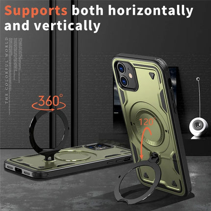 For iPhone 11 / XR Case Compatible with MagSafe Military Protection PC+TPU Kickstand Phone Cover