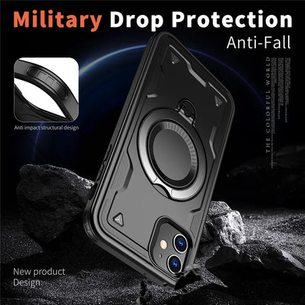 For iPhone 11 / XR Case Compatible with MagSafe Military Protection PC+TPU Kickstand Phone Cover