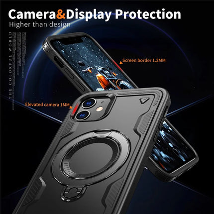 For iPhone 11 / XR Case Compatible with MagSafe Military Protection PC+TPU Kickstand Phone Cover