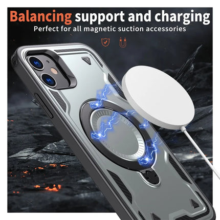 For iPhone 11 / XR Case Compatible with MagSafe Military Protection PC+TPU Kickstand Phone Cover