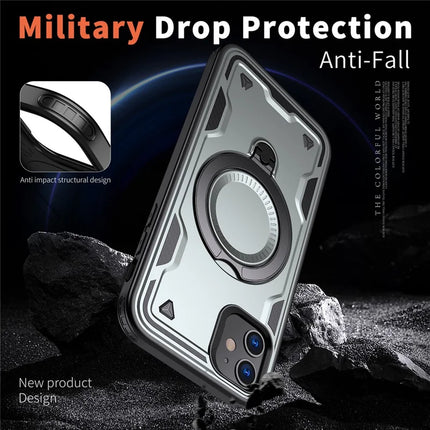 For iPhone 11 / XR Case Compatible with MagSafe Military Protection PC+TPU Kickstand Phone Cover