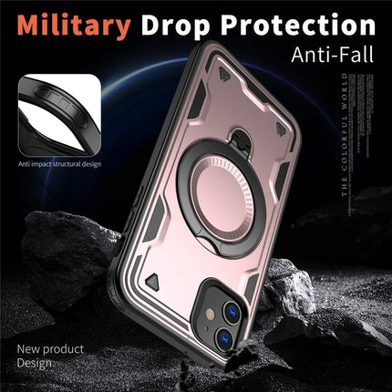 For iPhone 11 / XR Case Compatible with MagSafe Military Protection PC+TPU Kickstand Phone Cover