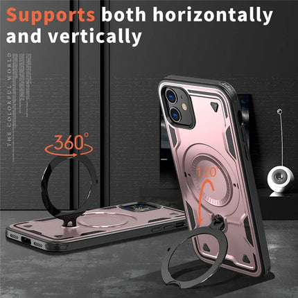 For iPhone 11 / XR Case Compatible with MagSafe Military Protection PC+TPU Kickstand Phone Cover