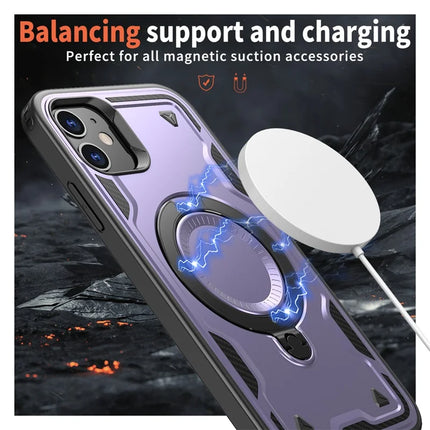 For iPhone 11 / XR Case Compatible with MagSafe Military Protection PC+TPU Kickstand Phone Cover