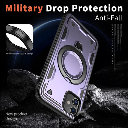 For iPhone 11 / XR Case Compatible with MagSafe Military Protection PC+TPU Kickstand Phone Cover