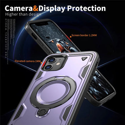 For iPhone 11 / XR Case Compatible with MagSafe Military Protection PC+TPU Kickstand Phone Cover