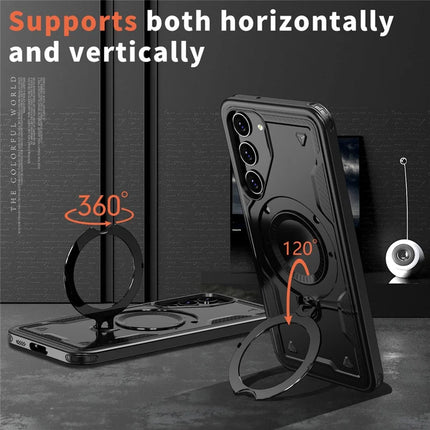 For Samsung Galaxy S23 Case Compatible with MagSafe Military Protection PC+TPU Kickstand Phone Cover