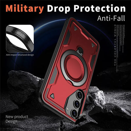 For Samsung Galaxy S23 Case Compatible with MagSafe Military Protection PC+TPU Kickstand Phone Cover