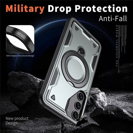 For Samsung Galaxy S23 Case Compatible with MagSafe Military Protection PC+TPU Kickstand Phone Cover