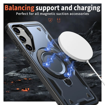 For Samsung Galaxy S23 Case Compatible with MagSafe Military Protection PC+TPU Kickstand Phone Cover