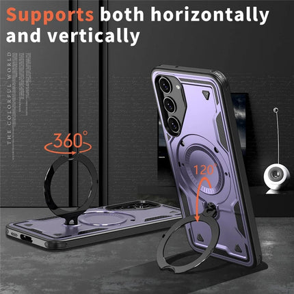 For Samsung Galaxy S23 Case Compatible with MagSafe Military Protection PC+TPU Kickstand Phone Cover